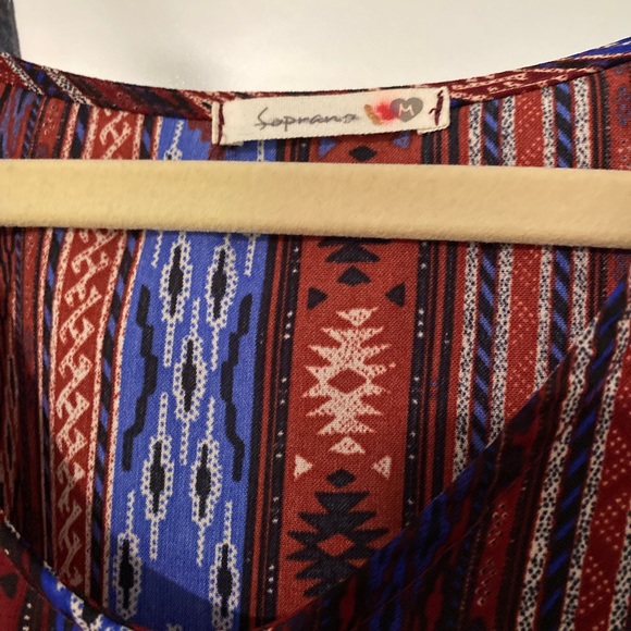 Soprana boho aztec tunic dress size medium - Picture 2 of 3